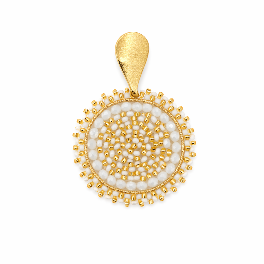 White Radiance Colombian Earrings