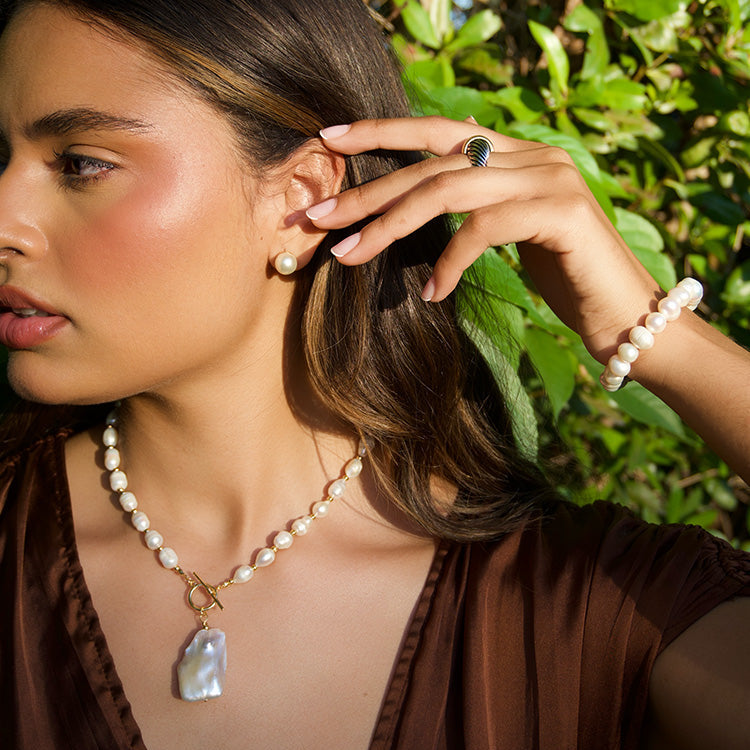 Aretes Perla Clásica