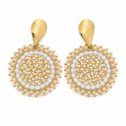 White Radiance Colombian Earrings