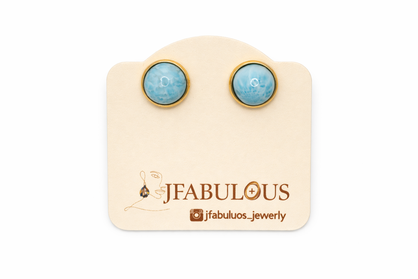 Larimar Glow Studs