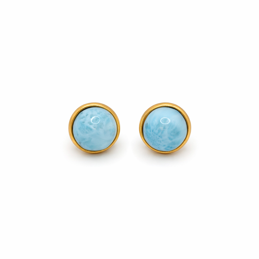 Larimar Glow Studs