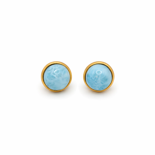 Larimar Glow Studs