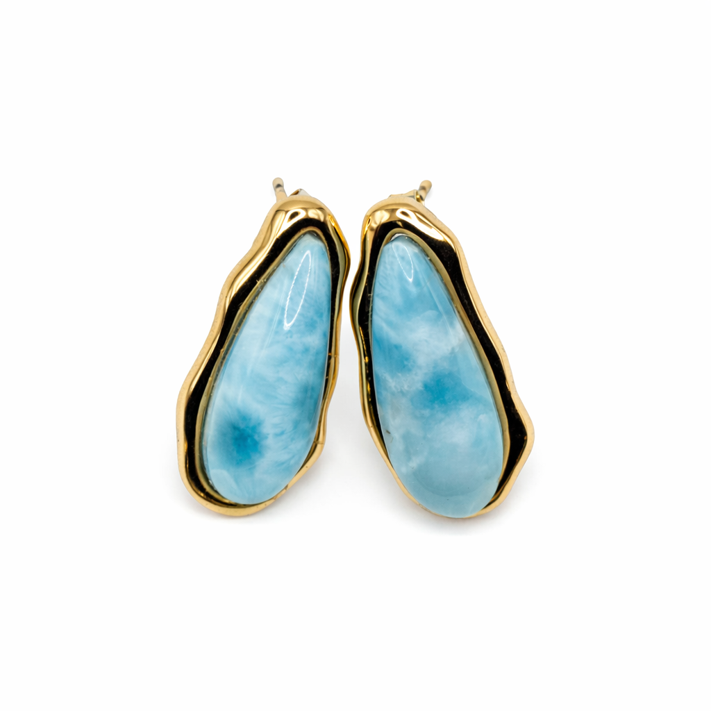Aretes Gota de Larimar