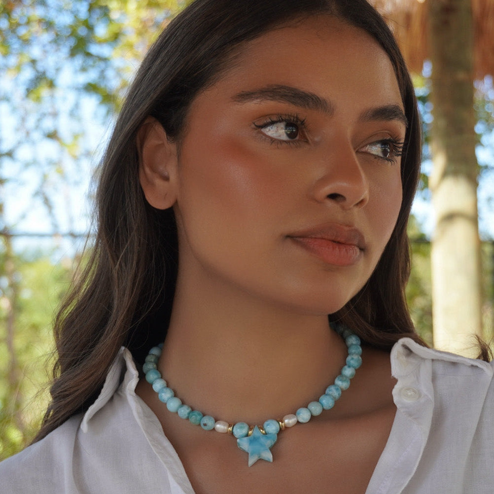 Collar Estrella de Larimar