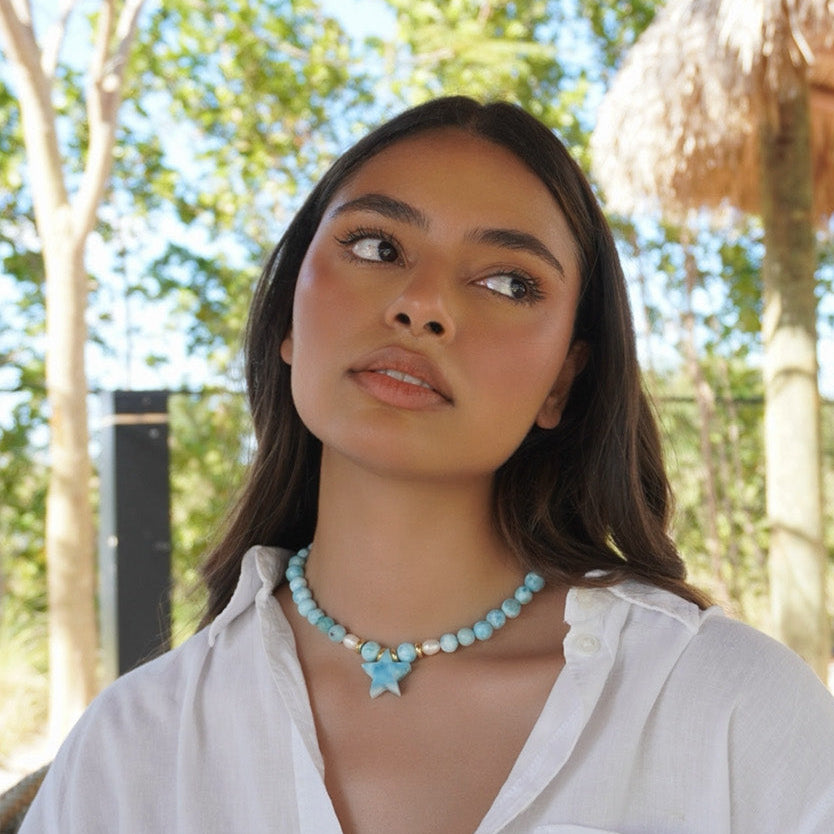Collar Estrella de Larimar