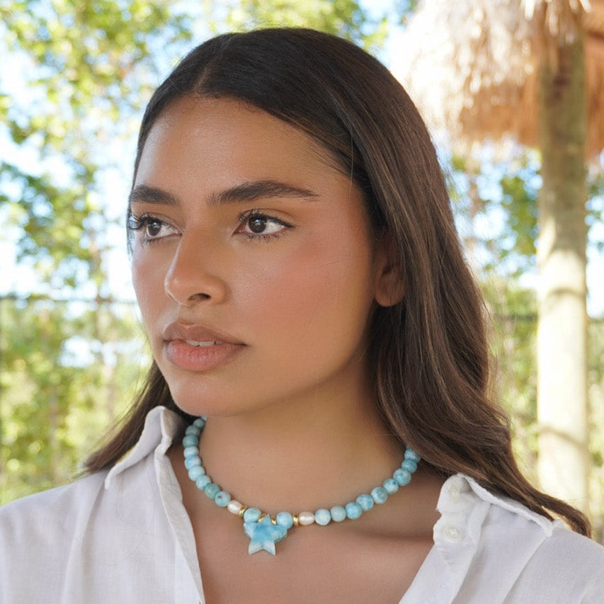 Collar Estrella de Larimar