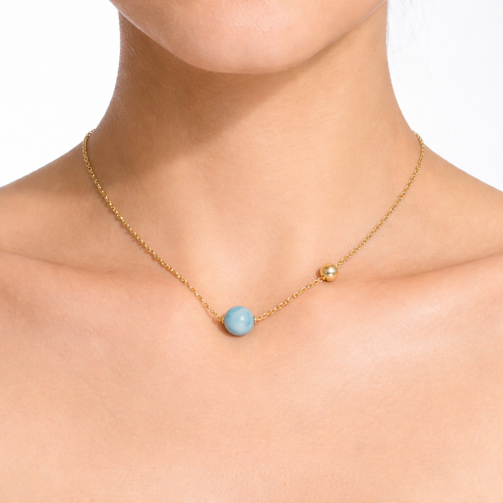 Larimar Orbit Necklace