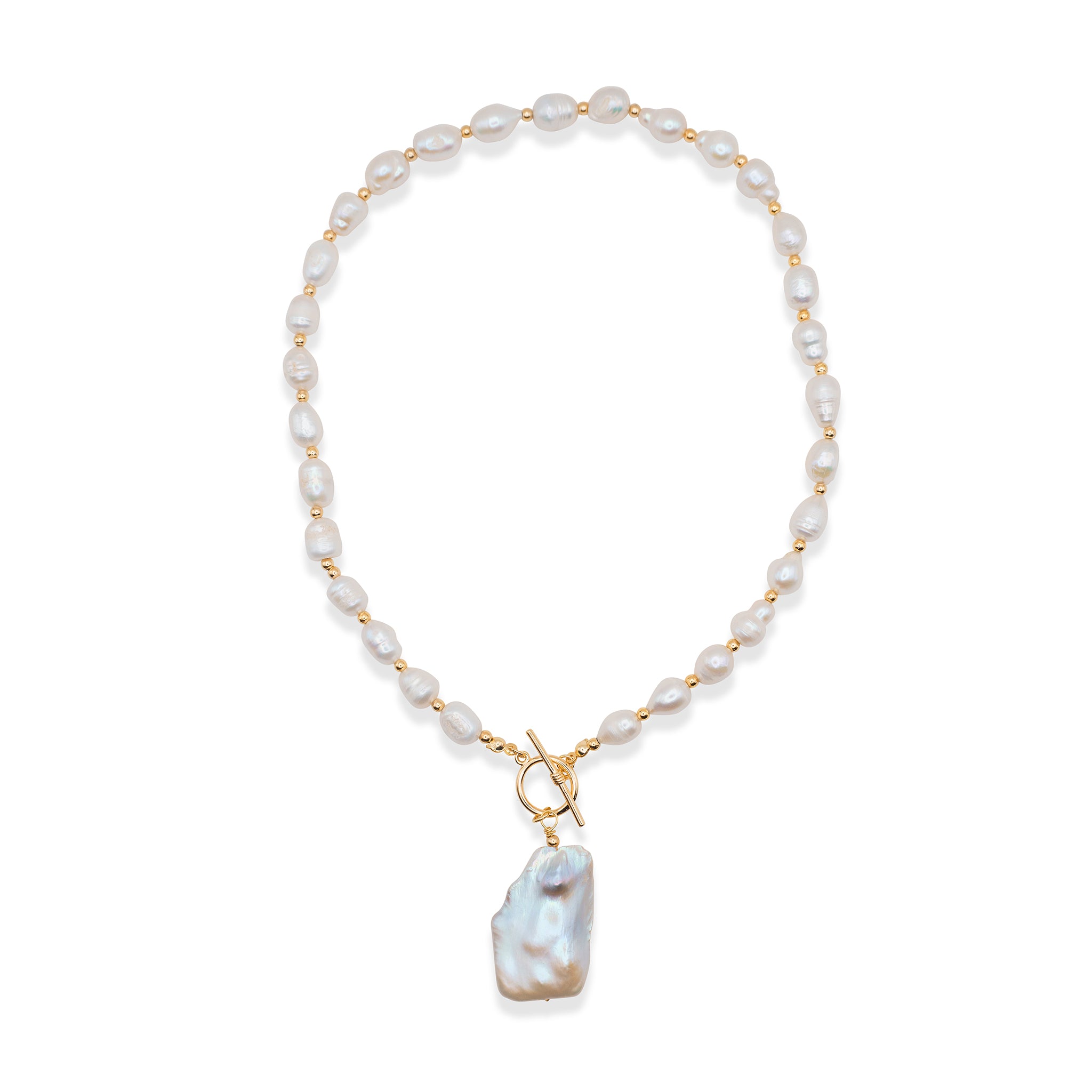 Collar Perlas con Dije de Nácar