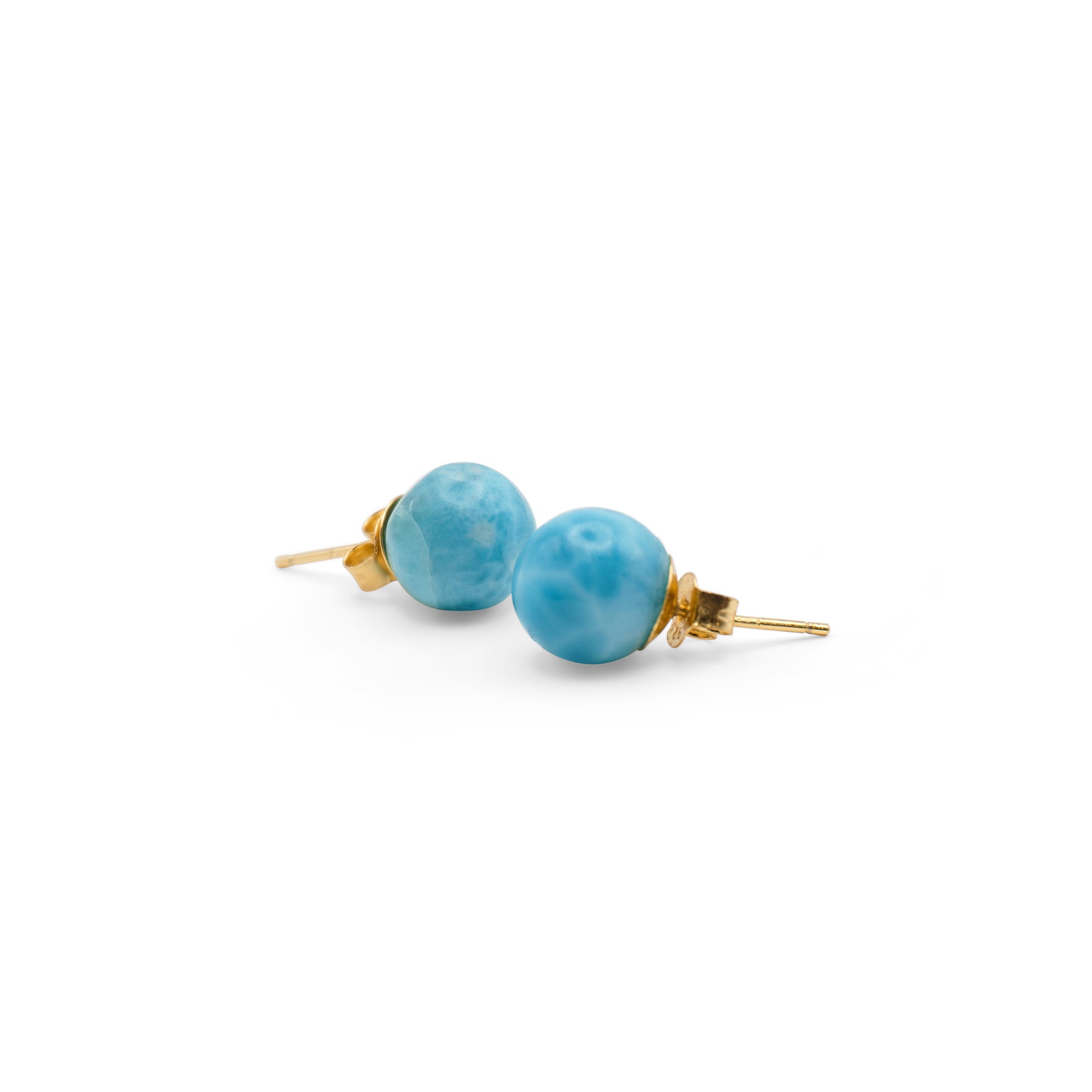 Aretes de Cuentas de Larimar