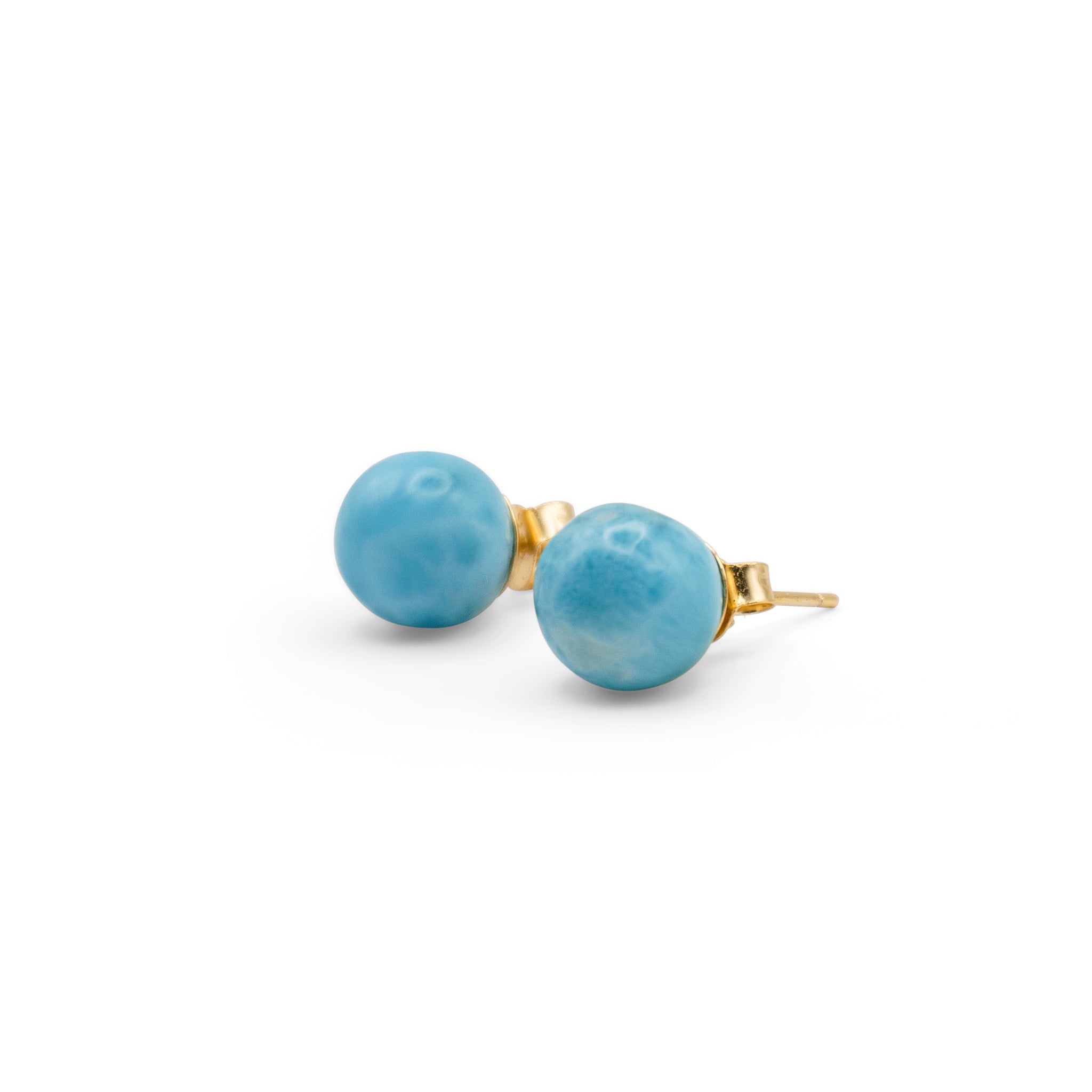 Aretes de Cuentas de Larimar